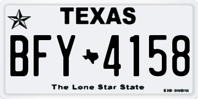 TX license plate BFY4158