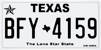 TX license plate BFY4159