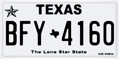 TX license plate BFY4160