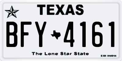 TX license plate BFY4161