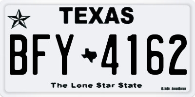 TX license plate BFY4162