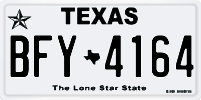 TX license plate BFY4164