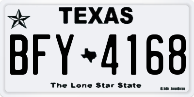 TX license plate BFY4168