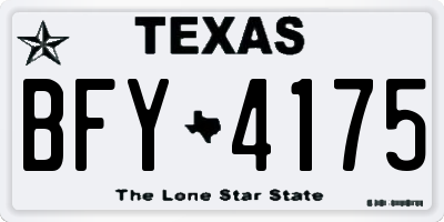 TX license plate BFY4175