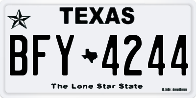 TX license plate BFY4244