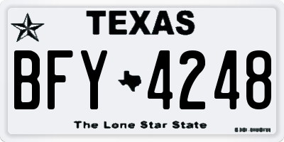 TX license plate BFY4248