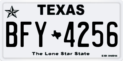 TX license plate BFY4256