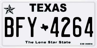 TX license plate BFY4264