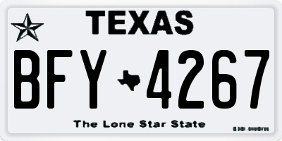 TX license plate BFY4267