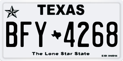 TX license plate BFY4268