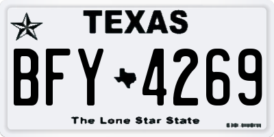 TX license plate BFY4269
