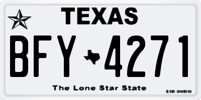 TX license plate BFY4271