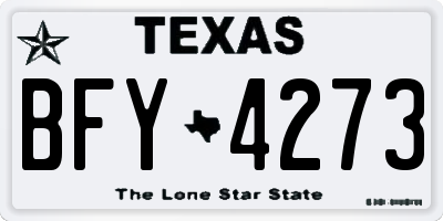 TX license plate BFY4273