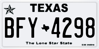 TX license plate BFY4298