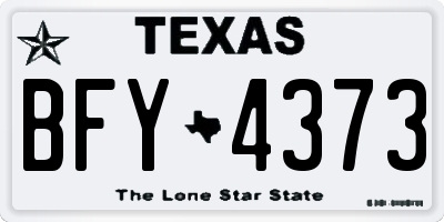 TX license plate BFY4373