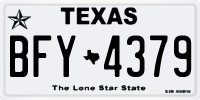 TX license plate BFY4379