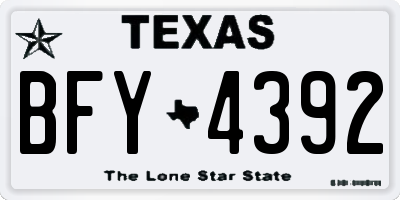 TX license plate BFY4392