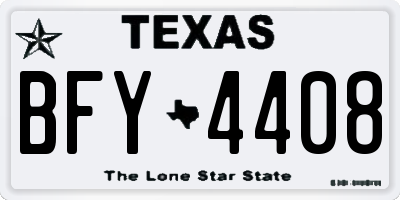 TX license plate BFY4408