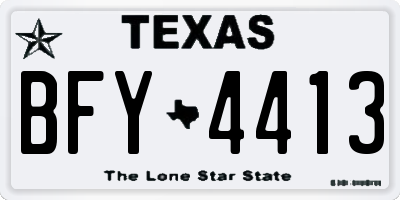 TX license plate BFY4413