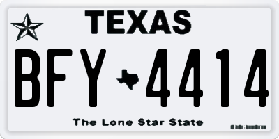 TX license plate BFY4414