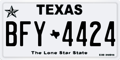 TX license plate BFY4424