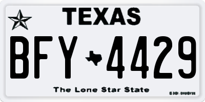 TX license plate BFY4429