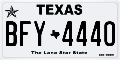 TX license plate BFY4440