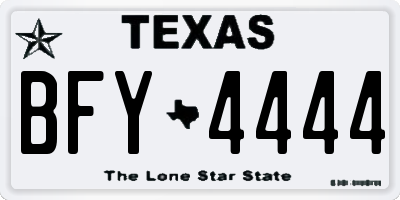 TX license plate BFY4444