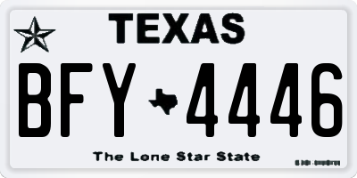 TX license plate BFY4446
