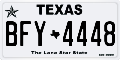 TX license plate BFY4448