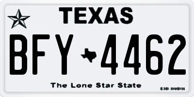 TX license plate BFY4462