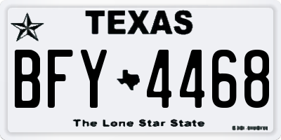 TX license plate BFY4468