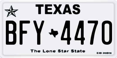 TX license plate BFY4470