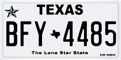 TX license plate BFY4485