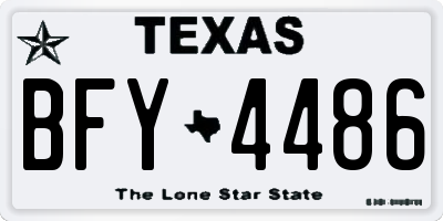TX license plate BFY4486