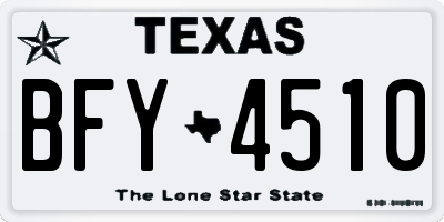 TX license plate BFY4510