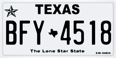 TX license plate BFY4518