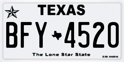 TX license plate BFY4520