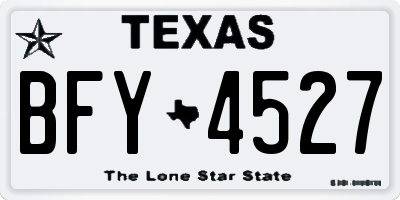 TX license plate BFY4527