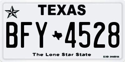 TX license plate BFY4528