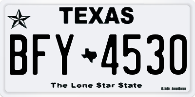 TX license plate BFY4530