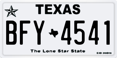 TX license plate BFY4541