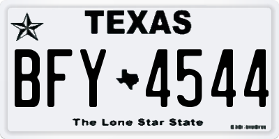 TX license plate BFY4544