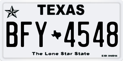 TX license plate BFY4548
