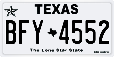 TX license plate BFY4552