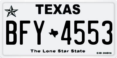 TX license plate BFY4553