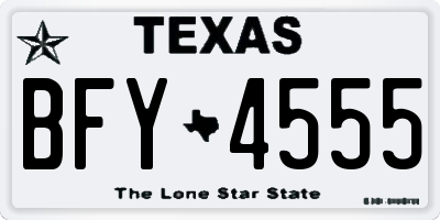 TX license plate BFY4555