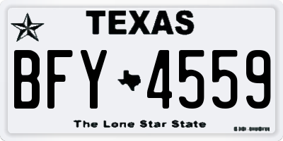 TX license plate BFY4559