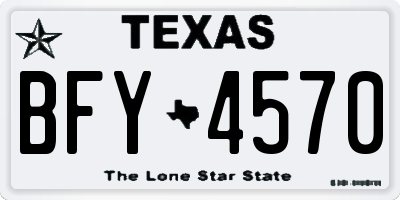 TX license plate BFY4570