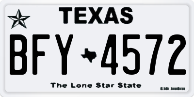 TX license plate BFY4572